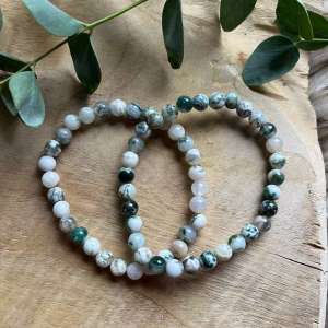 Boomagaat armband – natuurlijke edelsteenarmband met unieke patronen, Boomagaat armband kopen – rustgevende edelsteen sieraden, Boomagaat werking – aardende eigenschappen van deze edelsteenarmband, Boomagaat kogelarmband