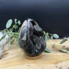 Septarie Ei Draken Ei 815 gram uit Madagaskar, Ruw kristallen Septarie Ei met unieke patronen, Draken Ei steen van 11 cm hoog en 8 cm breed, Septarie fossiel edelsteen in ei-vorm 815 gram, Mystiek Septarie Ei voor kracht en stabiliteit