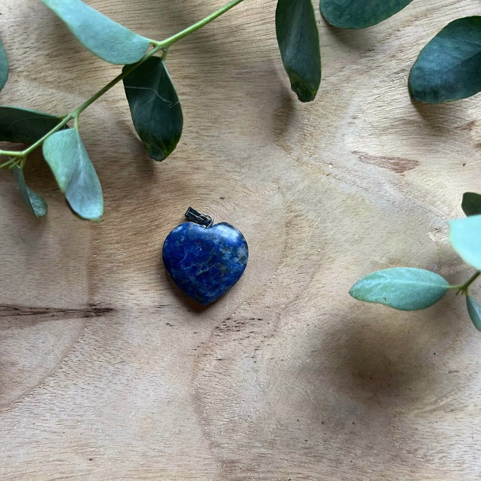 Lapis Lazuli Hart Hanger - Blauw hartje voor aan een ketting, Edelsteen Hanger, Edelsteen hartje gemaakt van Lapis Lazulli