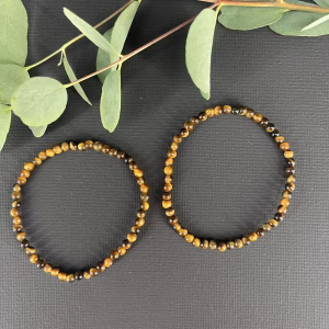 Tijgeroog armband 4 mm met kleine edelsteen kralen, Subtiele tijgeroog kralen armband 4 mm, Spirituele tijgeroog armband 4 mm voor bescherming, Elastische edelsteen armband tijgeroog 4 mm, Tijgeroog kralen armband kopen 4 mm
