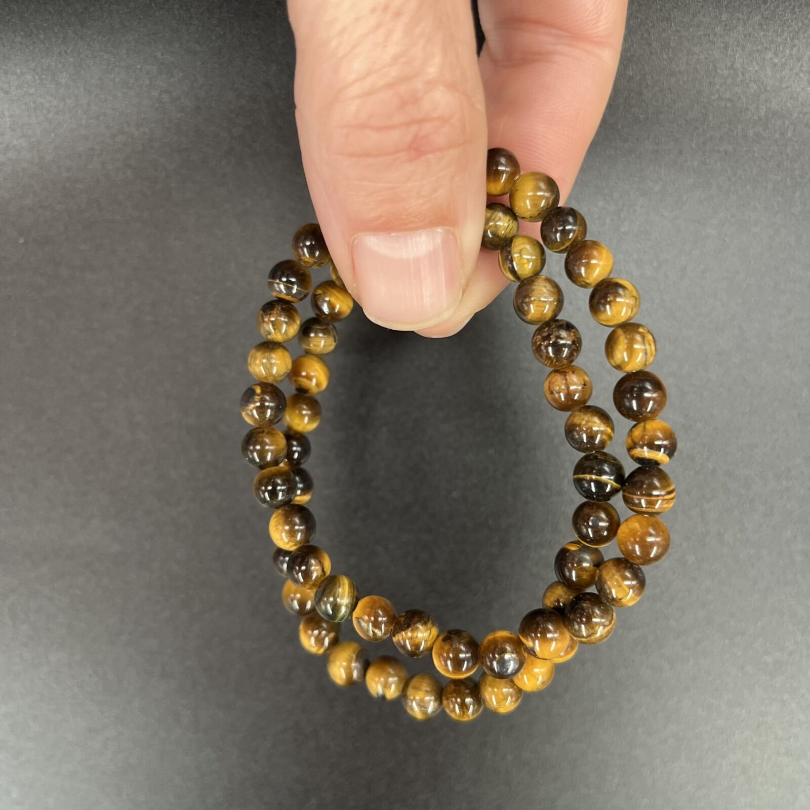 Tijgeroog armband 6 mm met edelsteen kralen, Klassieke tijgeroog kralen armband 6 mm, Spirituele tijgeroog armband 6 mm voor balans, Elastische edelsteen armband tijgeroog 6 mm, Tijgeroog kralen armband kopen 6 mm