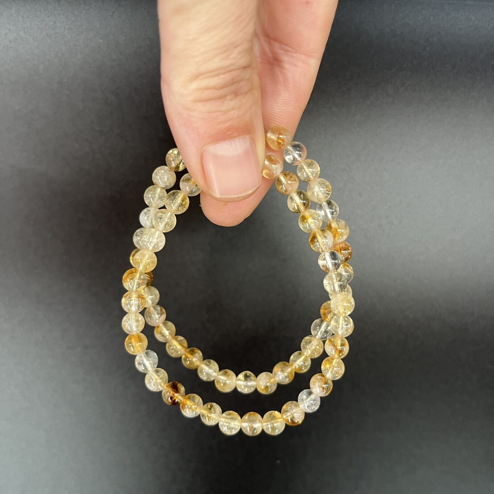 Citrien armband 6 mm edelsteen kralen, Spirituele citrien armband 6 mm kopen, Handgemaakte edelsteen armband citrien 6 mm, Citrien kralen armband 6 mm voor energie en overvloed, Natuurlijke citrien armband 6 mm spiritueel sieraad
