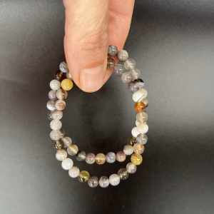 Botswana agaat 6 mm armband rond, Botswana agaat armband met 6 mm kralen, Natuurlijke Botswana agaat armband 6 mm, Spirituele armband Botswana agaat 6 mm, Edelsteen armband Botswana agaat 6 mm, Botswana agaat 6 mm armband voor balans