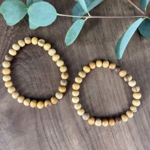Palo Santo 6 mm armband natuurlijk hout, Spirituele armband Palo Santo kralen, Subtiele houten armband 6 mm Palo Santo, Lichtgewicht armband van Palo Santo hout, Heilig hout armband Palo Santo 6 mm, Natuurlijke uitstraling Palo Santo armband