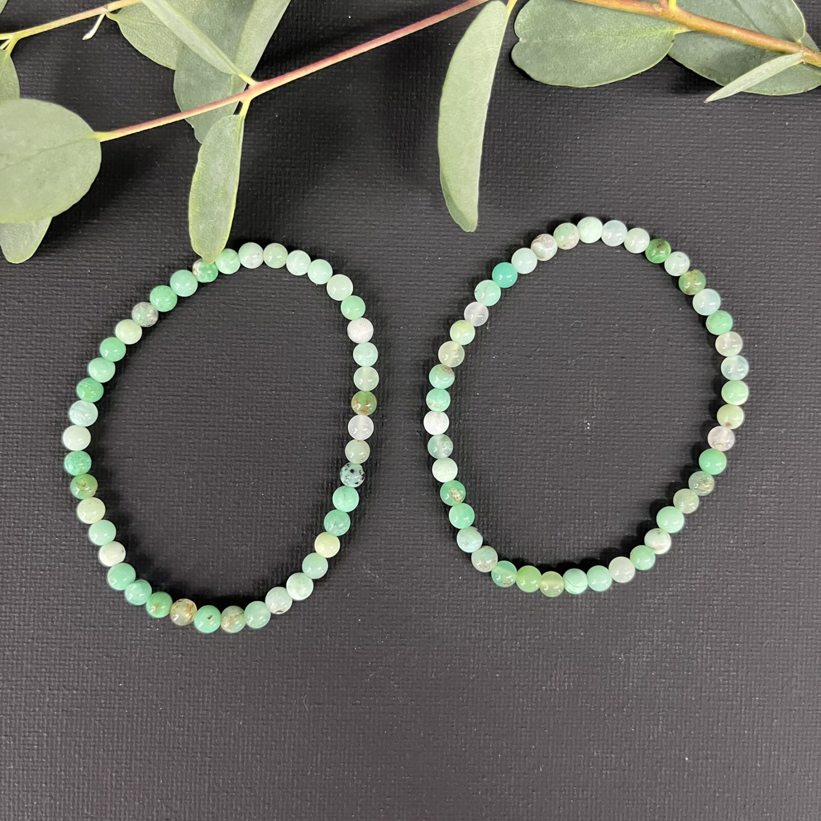 Chrysopraas armband 4 mm groene kralen, Subtiele armband chrysopraas edelsteen 4 mm, Spirituele armband chrysopraas groen 4 mm, Edelsteen armband chrysopraas polsband 4 mm, Fijne armband chrysopraas hartchakra 4 mm, Elegant sieraad chrysopraas armband 4 mm