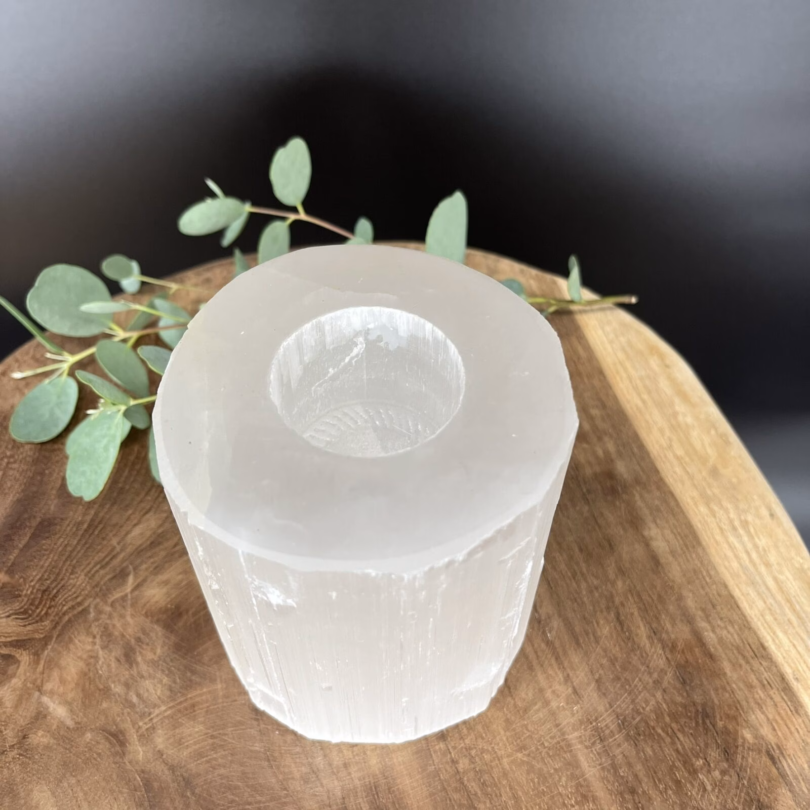seleniet theelichthouder groot, grote seleniet waxinelichthouder, seleniet sfeerlicht 1,3 kg, natuurlijke seleniet theelichthouder groot formaat, spirituele theelichthouder seleniet 9 cm, seleniet waxinelichthouder groot wit