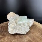 Stilbiet met Apofylliet cluster 728 gram, Ruwe Stilbiet en Apofylliet mineralen combinatie, Roze Stilbiet met witte Apofylliet kristallen India mix, Stilbiet Apofylliet voor Hart en Kruin Chakra, Edelstenen en mineralen cluster Stilbiet Apofylliet, Ruwe spirituele steen Stilbiet met Apofylliet.