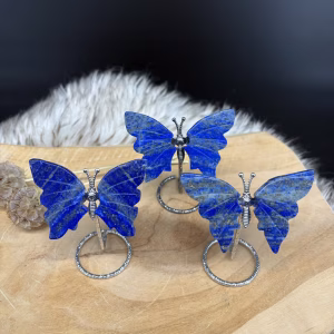 Lapis lazuli vlinder met diepblauwe natuurlijke tekening